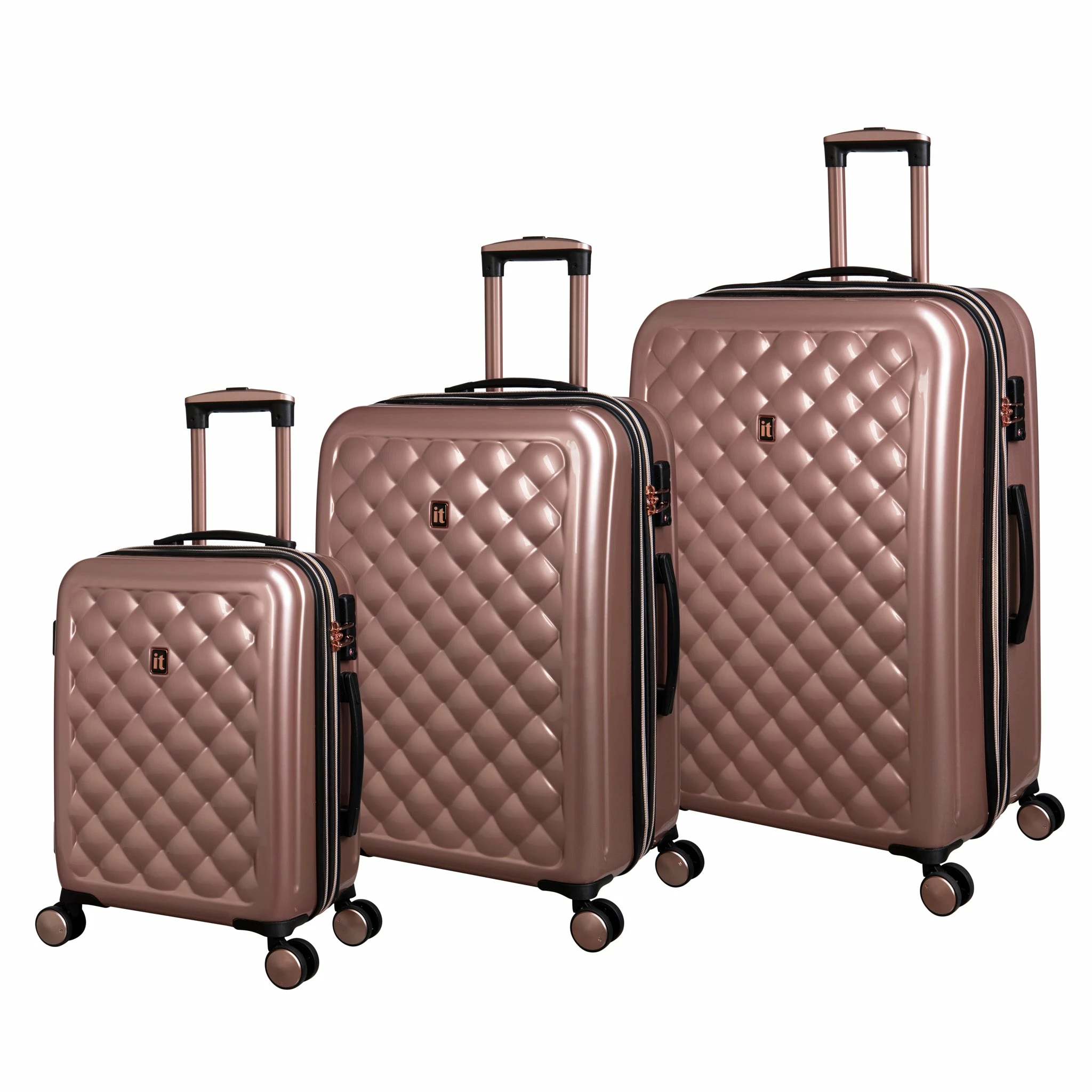 IT Luggage Cushion Lux - 3pc Set (Metallic Rose Gold) 1 IT Luggage Cushion Lux - 3pc Set (Metallic Rose Gold)