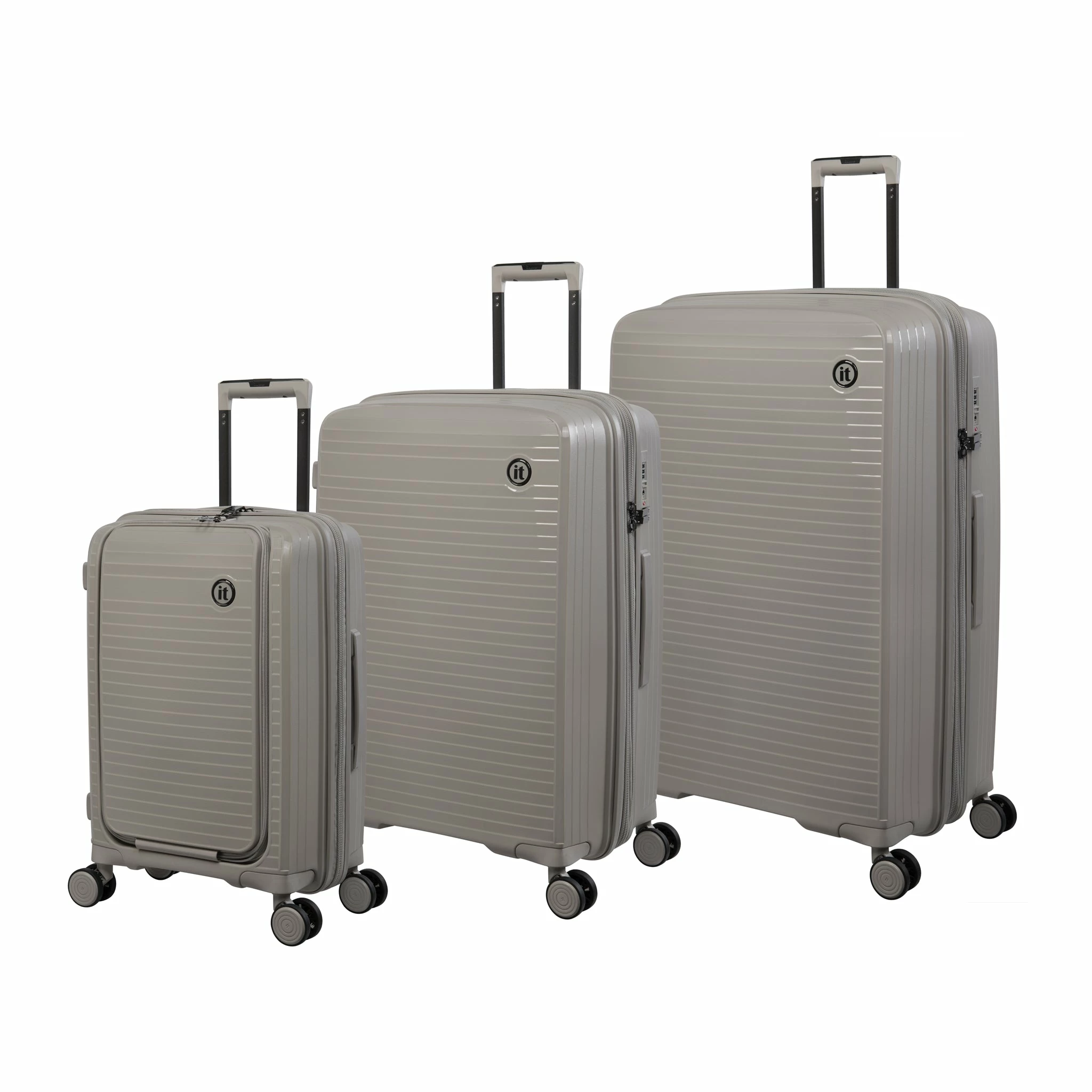 IT Luggage Spontaneous II - 3pc Set (Feather Grey) 1 IT Luggage Spontaneous II - 3pc Set (Feather Grey)