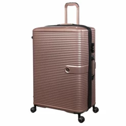 IT Luggage Helixian - 3pc Set (Metallic Rose Gold) -IT Luggage Sales Shop 32898 UK16 2842 08MetallicrosegoldS397SSFrontpanel29in