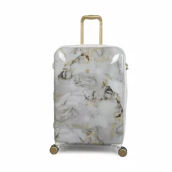 IT Luggage Sheen - 4pc Set (Gold Greyscale Marble) -IT Luggage Sales Shop 32980 UK16 2269B08GoldgreyscalemarbleSSFrontpaneldirect25in