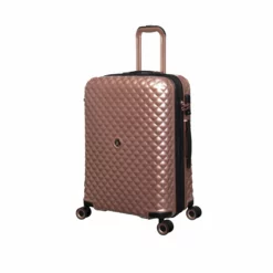 IT Luggage Glitzy - 5pc Set (Metallic Rose Gold) -IT Luggage Sales Shop 33109 UK16 2888A08MetallicrosegoldSSFrontpanel23in