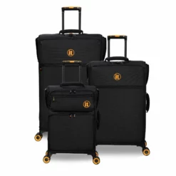 Simultaneous - Medium (Black) -IT Luggage Sales Shop 33202 UK12 2900 08BlackSSFrontpaneldirectlyset2 b83f7584 2eab 409d ac07 8dba73359770