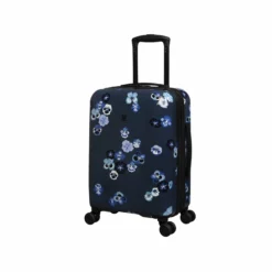 IT Luggage Sheen - 2pc Set (Pansies Floral Blue Depths) -IT Luggage Sales Shop 61665 US16 2269C08PansiesfloralbluedepthsP723SSFrontpanel18.9in