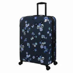 IT Luggage Sheen - 2pc Set (Pansies Floral Blue Depths) -IT Luggage Sales Shop 61665 US16 2269C08PansiesfloralbluedepthsP723SSFrontpanel27in