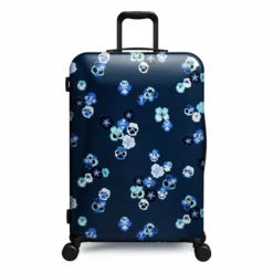 IT Luggage Sheen - 2pc Set (Pansies Floral Blue Depths) -IT Luggage Sales Shop 61665 US16 2269C08PansiesfloralbluedepthsP723SSFrontpanel27in b6ea813d b9ef 4528 8715 22939b8b3753
