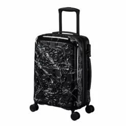 IT Luggage Candy Calavera - 4pc Set (Black Marble) -IT Luggage Sales Shop CandyCalavera16 2918ACabinCasefront side