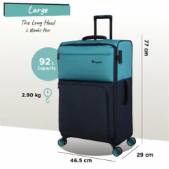 Duo-Tone - Large (Capri Breeze / Dress Blues) -IT Luggage Sales Shop Duo Tone Large Capri dims weights