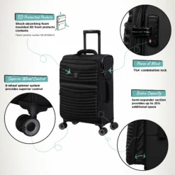 IT Luggage Precursor - Cabin (Black) -IT Luggage Sales Shop Precursor Cabin Black Infographic