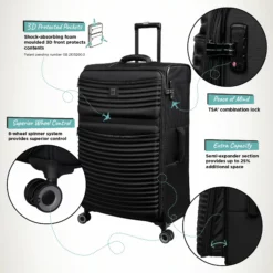 IT Luggage Precursor - Large (Black) -IT Luggage Sales Shop Precursor Large Black Infographic