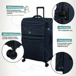 IT Luggage Precursor - Large (Dress Blues) -IT Luggage Sales Shop Precursor Large Blue Infographic