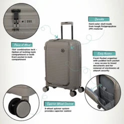 IT Luggage Spontaneous II - Cabin With Pocket (Feather Grey) 14 IT Luggage Spontaneous II - Cabin With Pocket (Feather Grey) -IT Luggage Sales Shop Spontaneous Cabin Pocket Feather Infographic 6d6f967c 6699 46b0 937b 427e64754520
