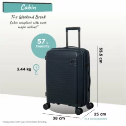 IT Luggage Spontaneous - Cabin (Blueberry) -IT Luggage Sales Shop Spontaneous Cabin blueberry dims weights