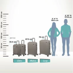 IT Luggage Spontaneous - Medium Plus (Feather Grey) -IT Luggage Sales Shop Spontaneous Full set Feather Relative Size 0f36fa05 7e3a 4a91 b96d 992dca36a4f9