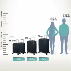 IT Luggage Spontaneous - Large (Blueberry) -IT Luggage Sales Shop Spontaneous Full set blueberry Relative Size