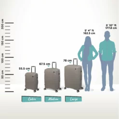 IT Luggage Spontaneous - Cabin (Feather Grey) -IT Luggage Sales Shop Spontaneous Set Feather Relative Size dba37eaa daca 4b24 9ea0 f61ea00dba31