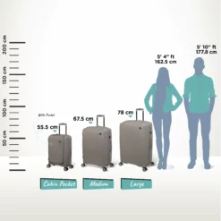 IT Luggage Spontaneous II - Cabin With Pocket (Feather Grey) 23 IT Luggage Spontaneous II - Cabin With Pocket (Feather Grey) -IT Luggage Sales Shop Spontaneous Set Pocket Feather Relative Size 64090d95 a4d5 4937 a634 b005d1e28ca2