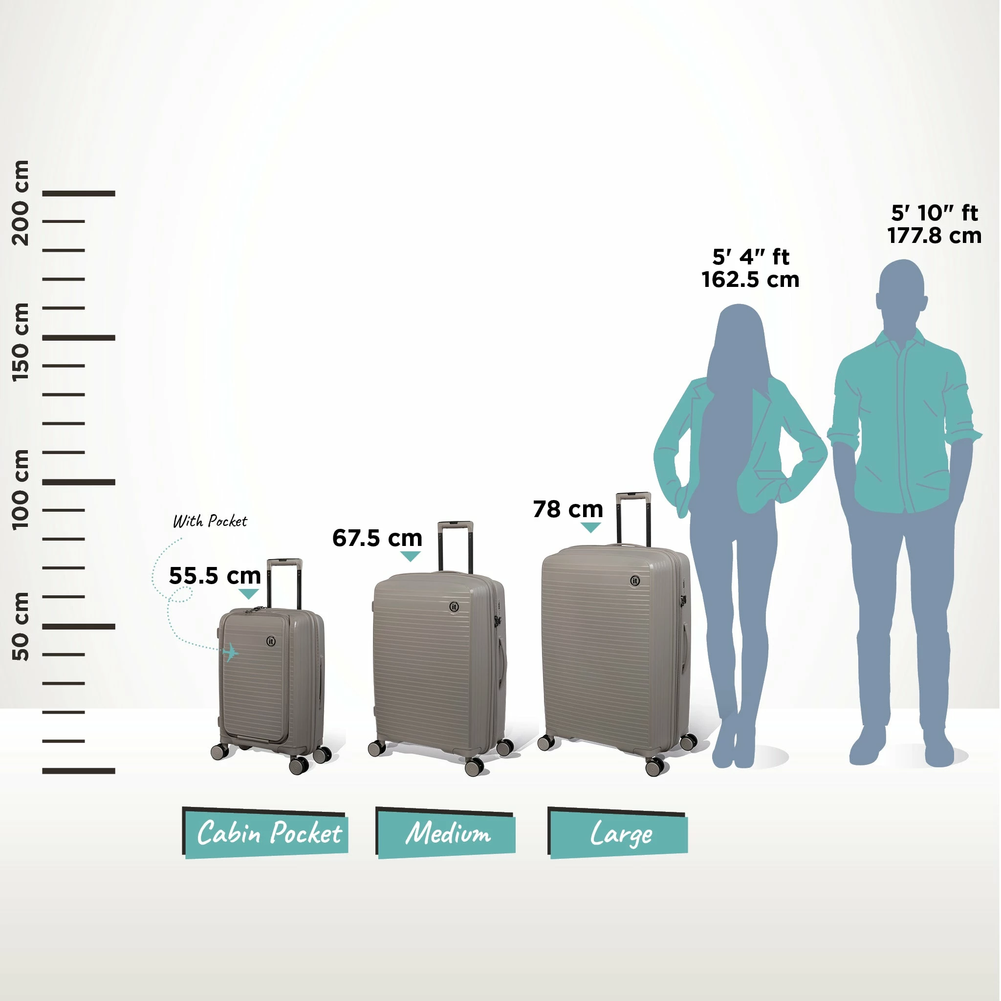 IT Luggage Spontaneous II - Cabin With Pocket (Feather Grey) 12 IT Luggage Spontaneous II - Cabin With Pocket (Feather Grey) - Image 12