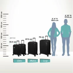 IT Luggage Spontaneous - Large (Black) -IT Luggage Sales Shop Spontaneous full set Blk Relative Size