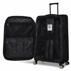 Ted Baker Albany Eco Soft Side 4-Wheel 80cm Large Suitcase -IT Luggage Sales Shop TBW7001 001 Ted Baker Albany Eco Black Large Case 3