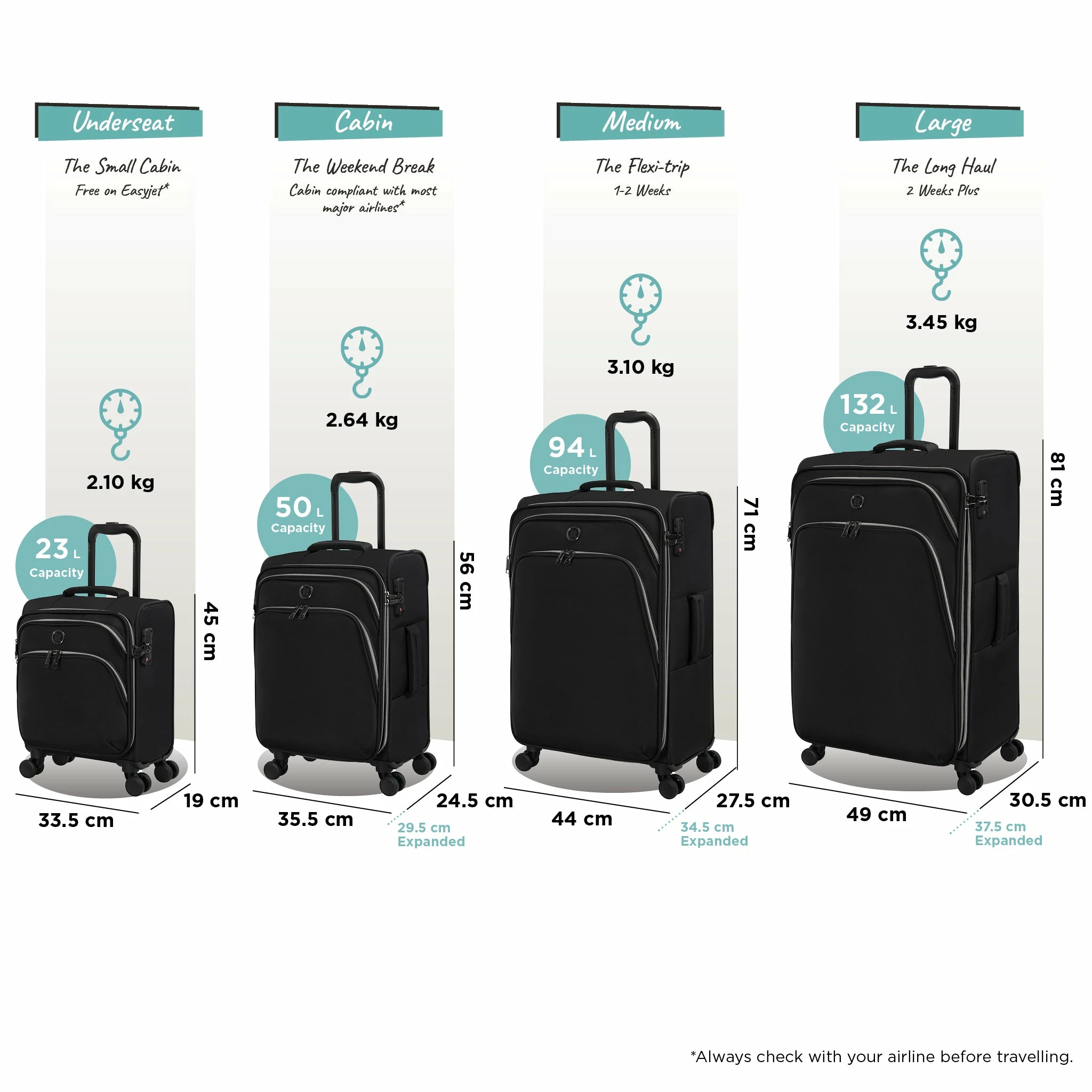 IT Luggage Trinary - Cabin (Black) 10 IT Luggage Trinary - Cabin (Black) - Image 10