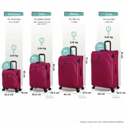 IT Luggage Trinary - Underseat (Viva Magenta) -IT Luggage Sales Shop Trinary set magenta dims weights dc9599dd 0ac1 4f2f b4b7 a91550219a11