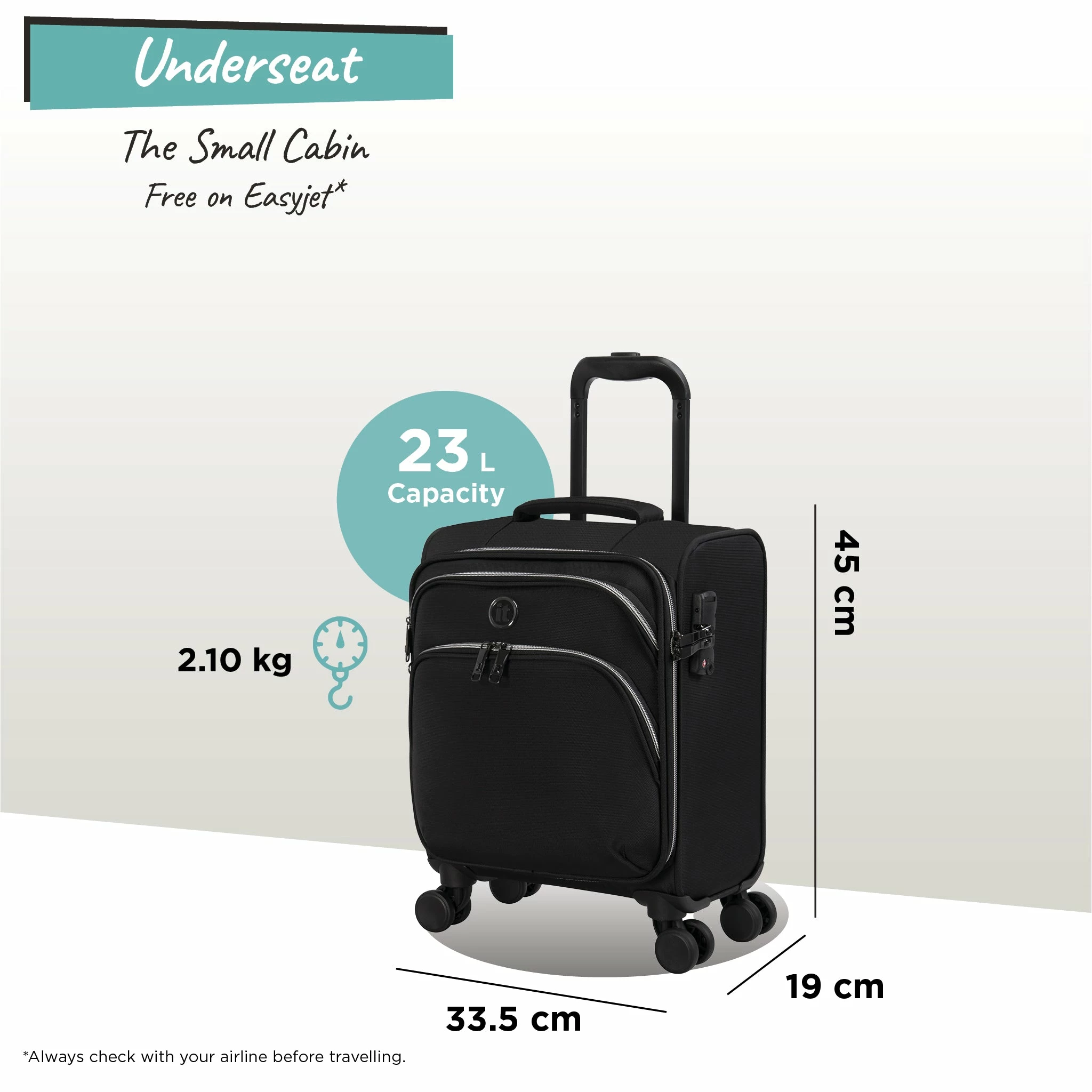 IT Luggage Trinary - Underseat (Black) 2 IT Luggage Trinary - Underseat (Black) - Image 2