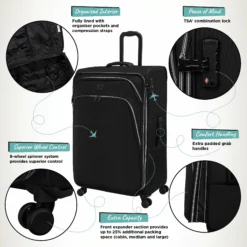 IT Luggage Trinary - 4pc Set (Black) -IT Luggage Sales Shop Website Infographic Trinary Large Blk 50331807 d4cb 4353 b150 40bbbb37d857